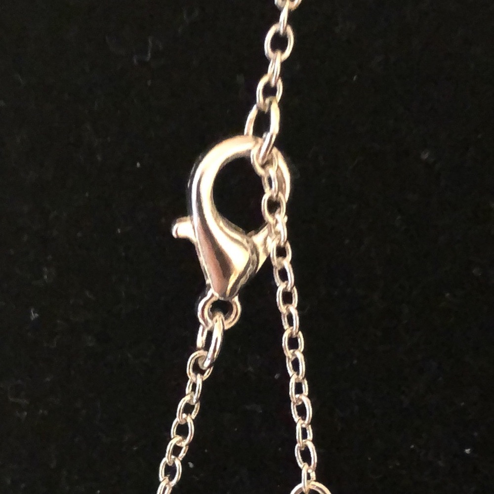 - Silver and Turquoise Heart Pendant Necklace - Picture 4 of 7